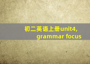 初二英语上册unit4,grammar focus